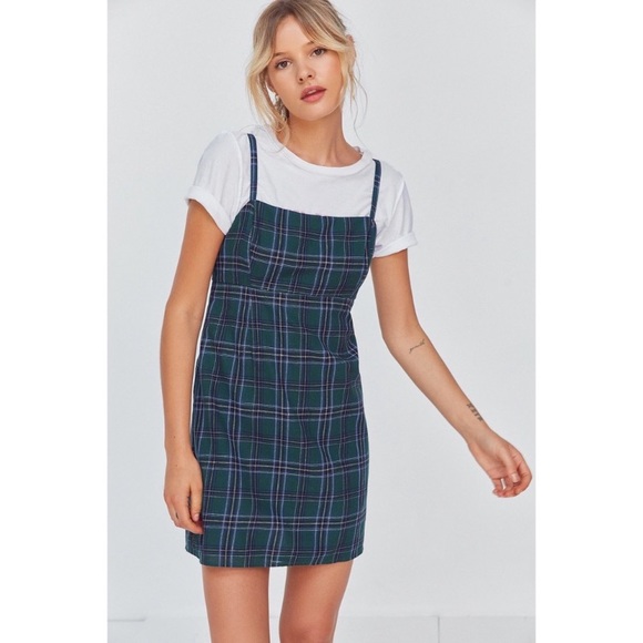 Urban Outfitters Dresses & Skirts - Urban Outfitters 90’s Green Plaid Babydoll Dress